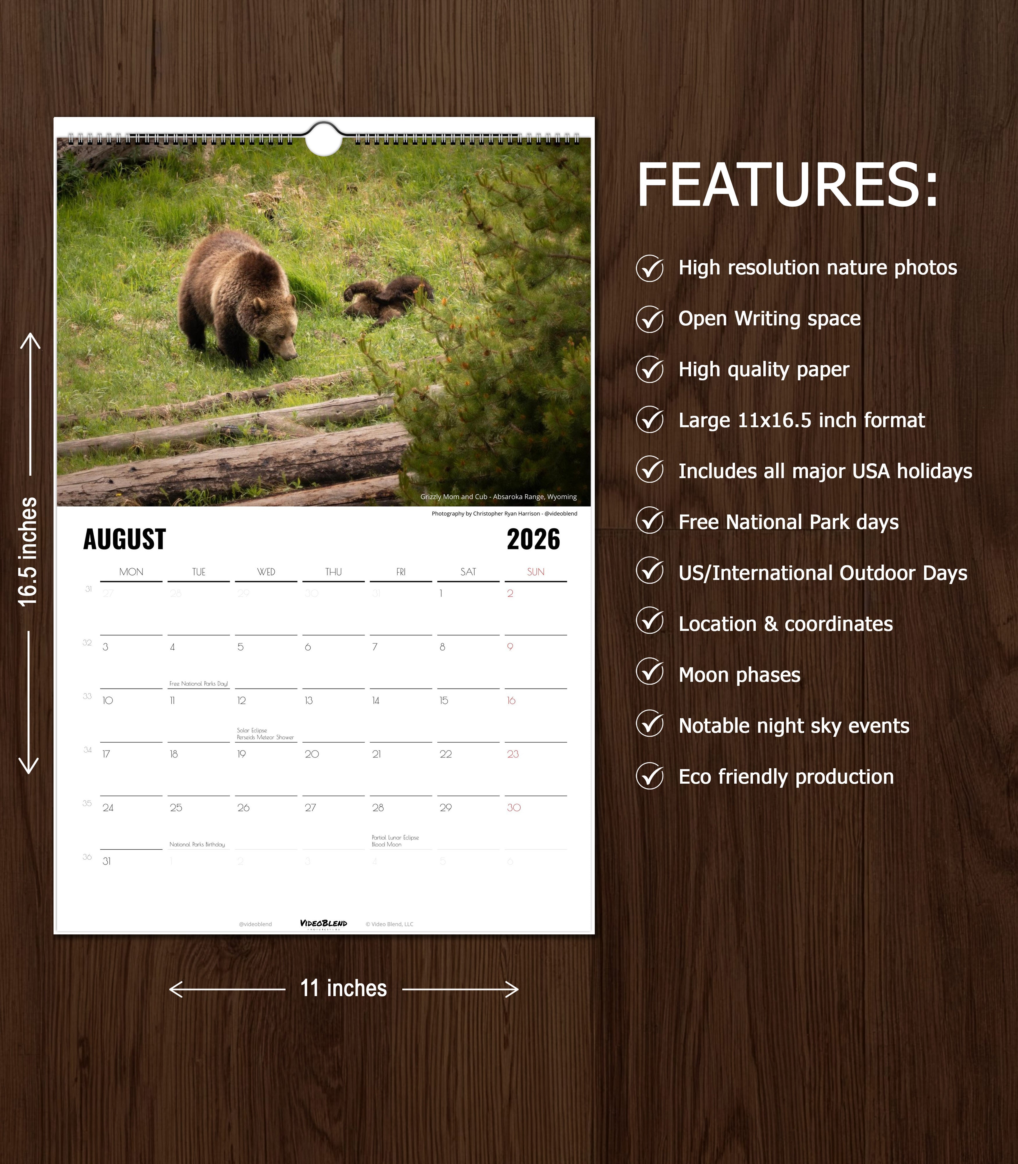The 2026 Rocky Mountain Wildlife Calendar
